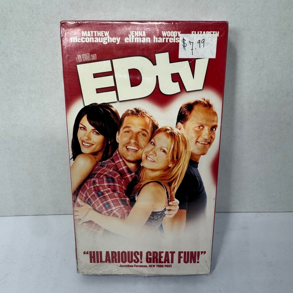 EDtv VHS 1999 Matthew McConaughey Woody Harrelson Ron Howard Comedy‎ Movie VTG